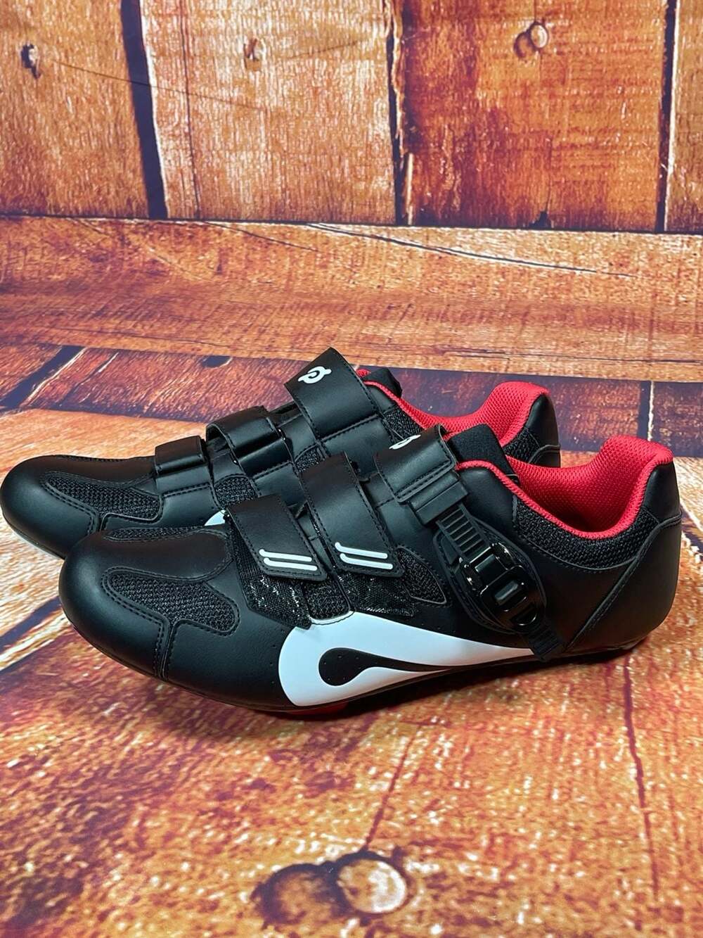 Peloton Cycling Shoes Size 46 Black Red